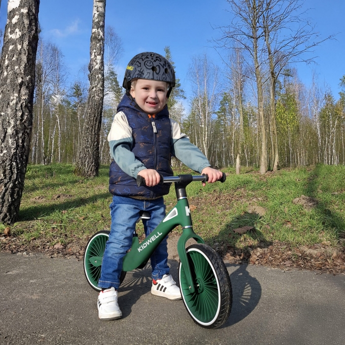 Bicicleta fara pedale, cadru nailon, roti PU, Kidwell NIX Verde - 6
