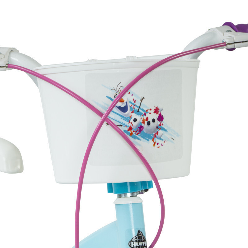 Bicicleta pentru copii Huffy Frozen II 16 inch, cu roti ajutatoare si cosulet, frana de mana pe ambele roti, scaun si ghidon reglabile pe inaltime, scaun pentru papusa in spate, varsta 4-6 ani - 3