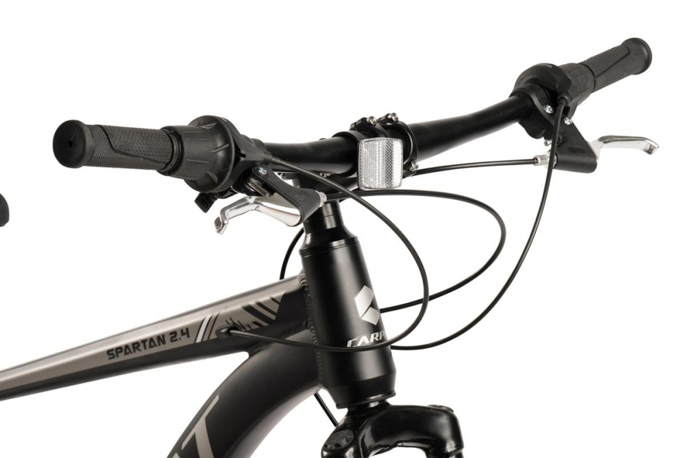 Bicicleta pentru copii MTB-HT Carpat Spartan C2499G NegruGri, roti 24 inch, aluminiu, 21 viteze, echipare Shimano, frane disc - 1 | YEO