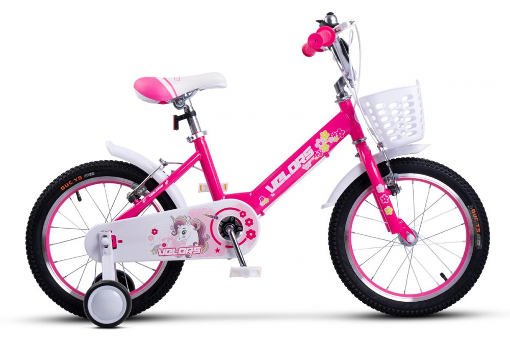 Bicicleta pentru copii Velors V1602A Fucsia, varsta 4-6 ani, roti 16 inch, greutate suportata 60 kg, inaltime utilizator 100-115 cm - 2