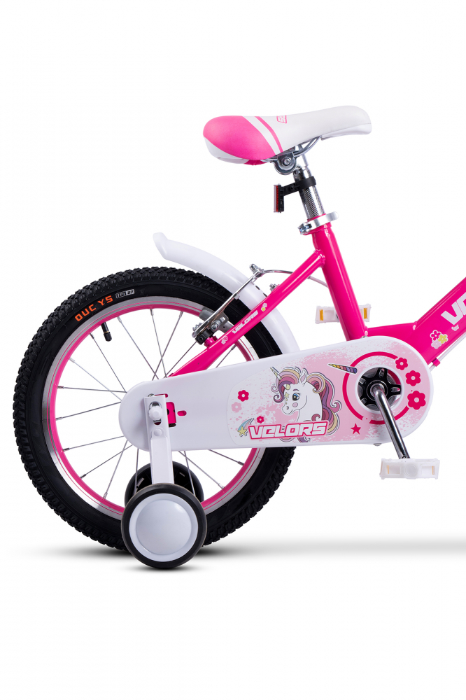 Bicicleta pentru copii Velors V1602A Fucsia, varsta 4-6 ani, roti 16 inch, greutate suportata 60 kg, inaltime utilizator 100-115 cm - 5