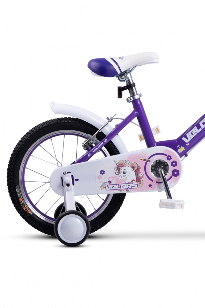 Bicicleta pentru copii Velors V1602A Mov, varsta 4-6 ani, roti 16 inch, greutate suportata 60 kg, inaltime utilizator 100-115 cm - 3