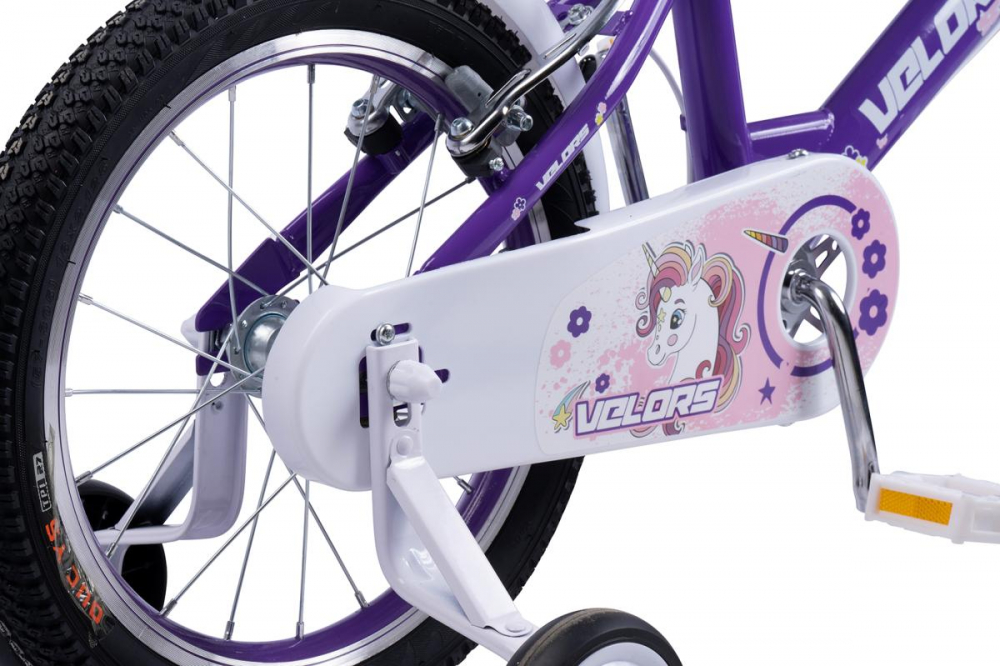 Bicicleta pentru copii Velors V1602A Mov, varsta 4-6 ani, roti 16 inch, greutate suportata 60 kg, inaltime utilizator 100-115 cm - 4
