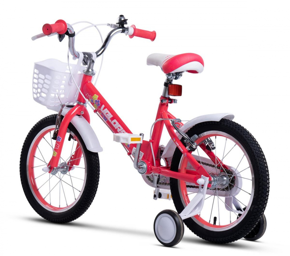 Bicicleta pentru copii Velors V1602A Roz, varsta 4-6 ani, roti 16 inch, greutate suportata 60 kg, inaltime utilizator 100-115 cm - 1 | YEO