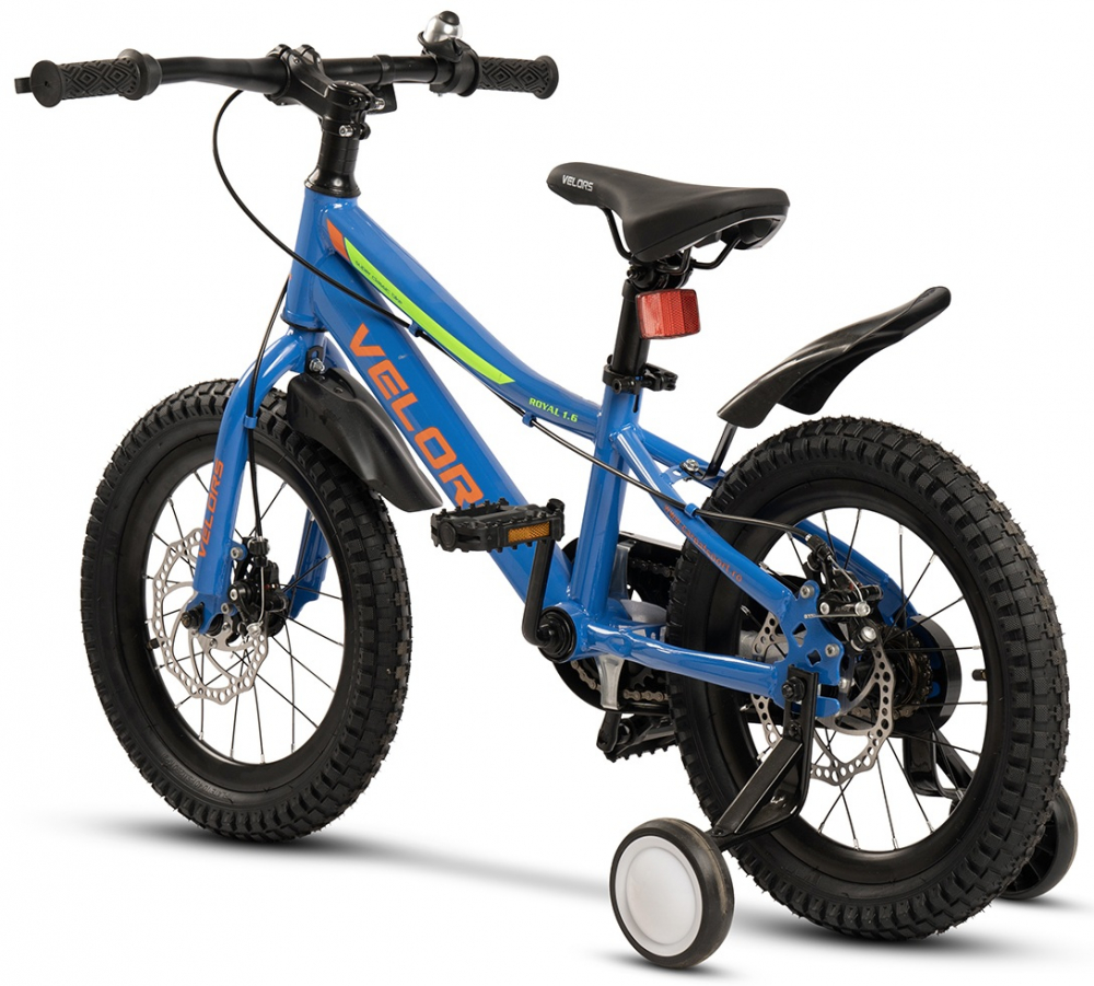 Bicicleta pentru copii Velors V16345A AlbastruVerde, varsta 4-6 ani, roti 16 inch, greutate suportata 50 kg, intre 100-115 cm - 1 | YEO