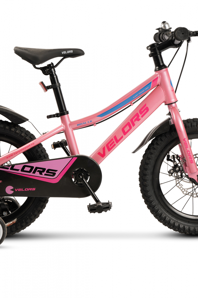 Bicicleta pentru copii Velors V16345A RozAlbastru, varsta 4-6 ani, roti 16 inch, greutate suportata 50 kg, intre 100-115 cm - 3