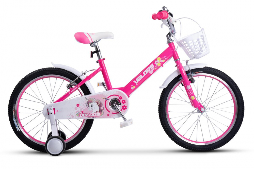 Bicicleta pentru copii Velors V2002A Fucsia, roti 20 inch, varsta 7-10 ani, greutate suportata 80 kg , inaltime utilizator 120-155 cm