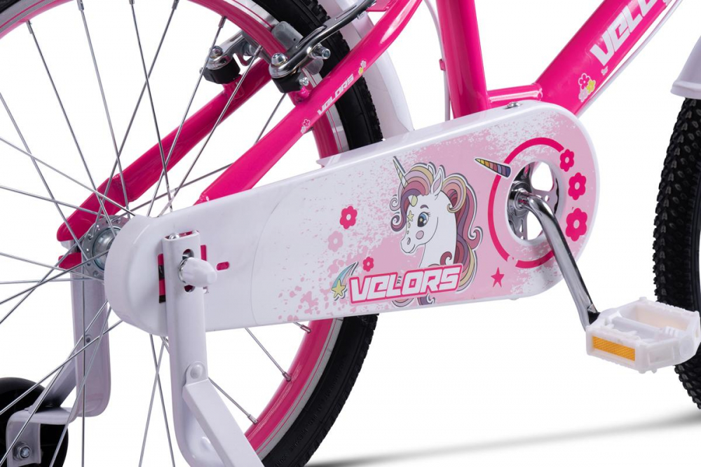 Bicicleta pentru copii Velors V2002A Fucsia, roti 20 inch, varsta 7-10 ani, greutate suportata 80 kg , inaltime utilizator 120-155 cm - 4