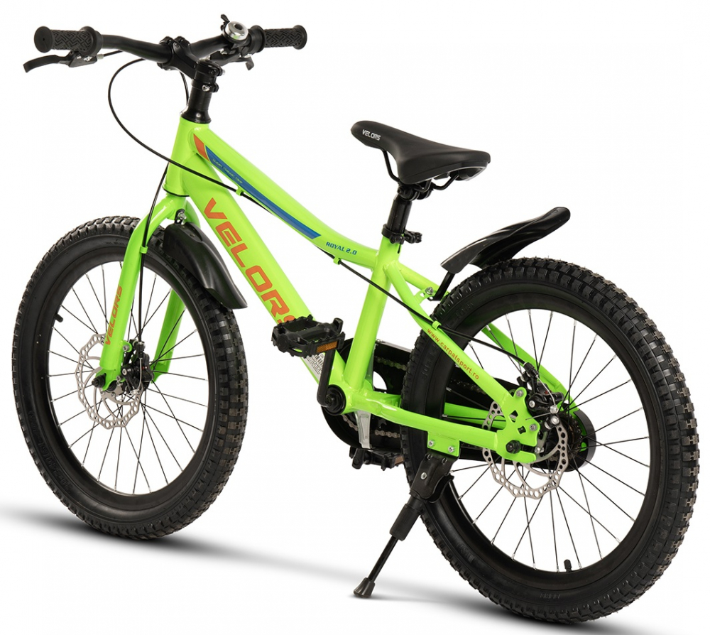 Bicicleta pentru copii Velors V20345A VerdePortocaliu, varsta 7-10 ani, roti 20 inch, greutate suportata 80 kg, inaltime utilizator 110-140 cm - 1 | YEO