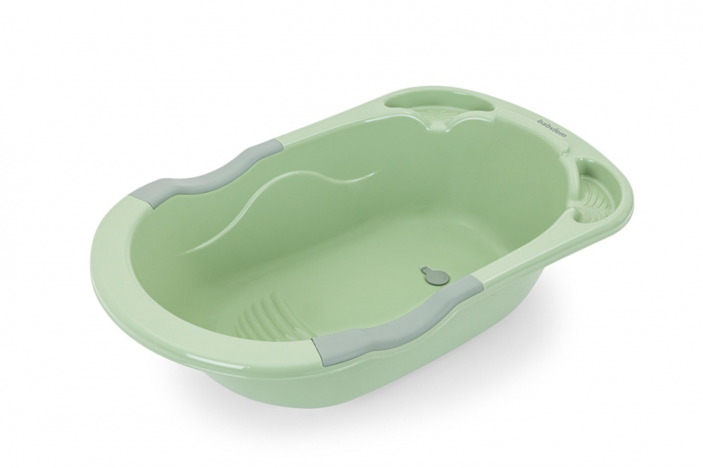 Cadita cu dop de scurgere BabyJem verde - 4 | YEO