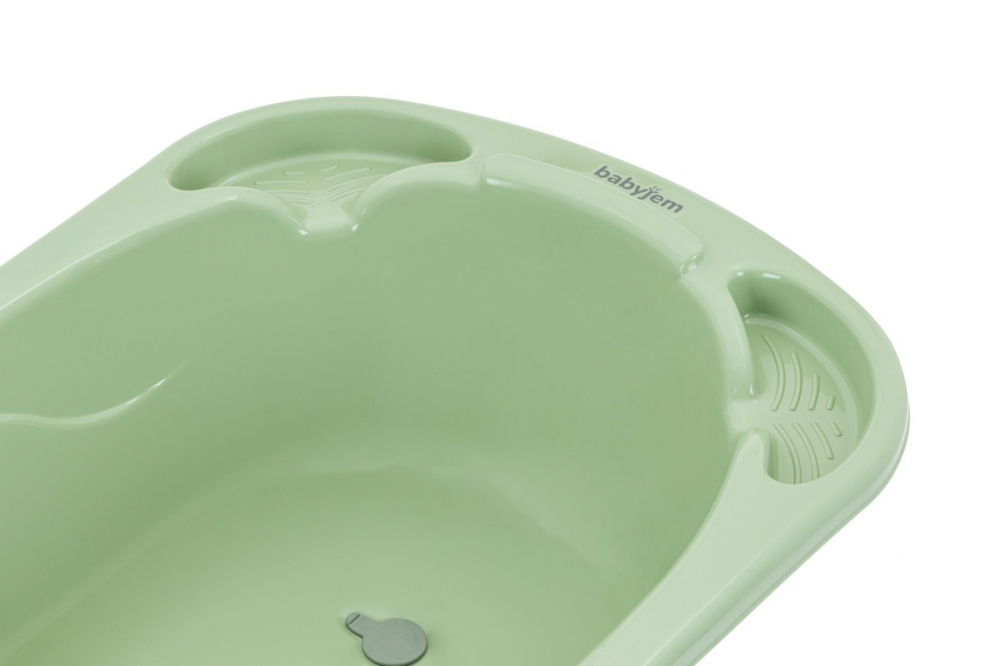 Cadita cu dop de scurgere BabyJem verde - 1 | YEO