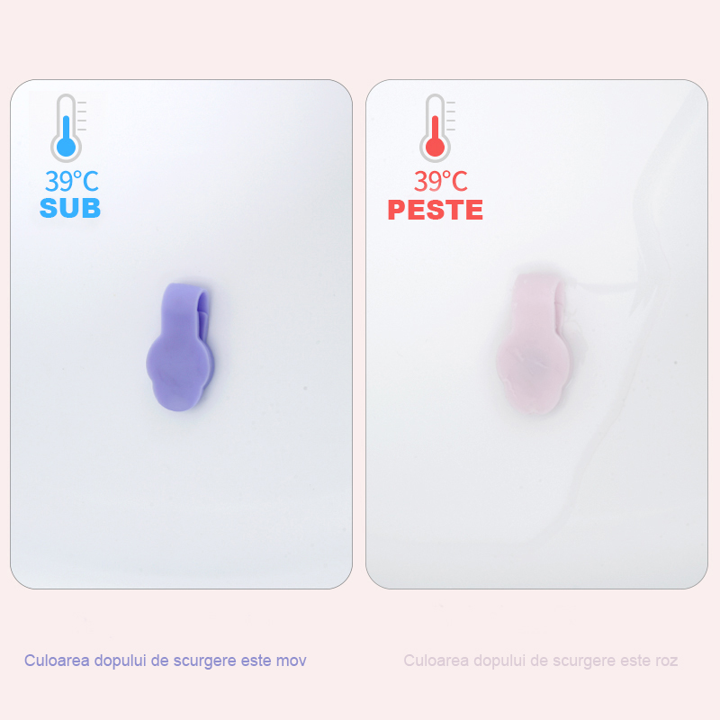 Cadita pliabila pentru bebelusi Beberoyal Roz 81 cm, cu termometru digital si dop de scurgere - 2 | YEO