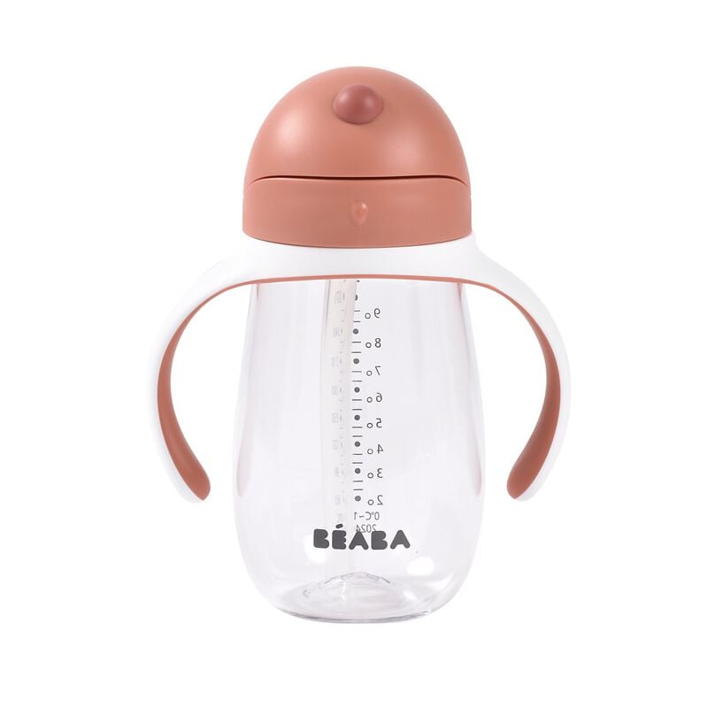 Cana cu pai din Tritan Beaba Terracotta 300 ml - 1 | YEO