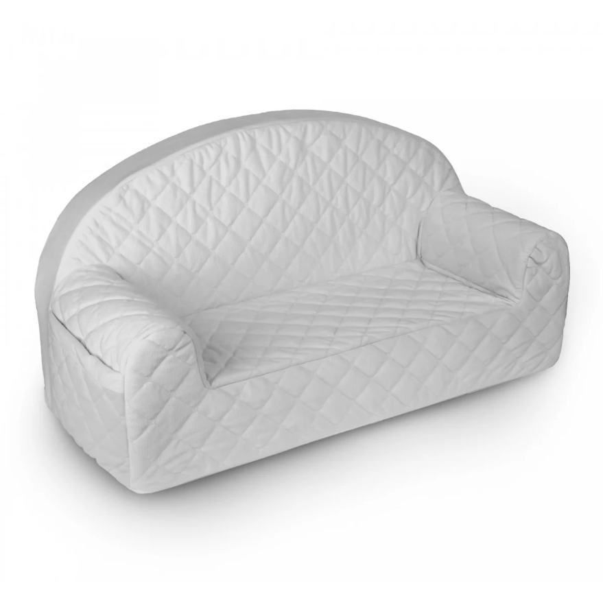 Canapea pentru copii Babysteps cu buzunare Gri velvet - 6