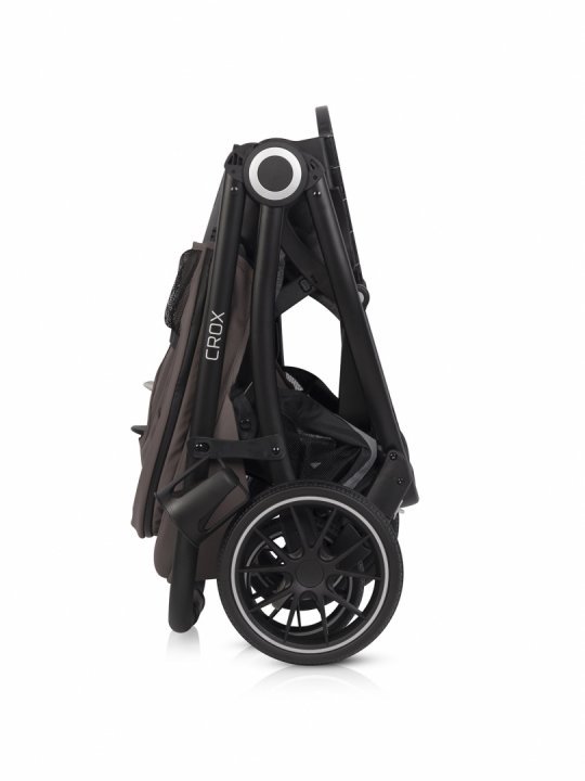Carucior 2 in 1 pentru copii, Euro-Cart Crox, compus din doua piese distincte, cadrul de aluminiu, Roti mari, Scaun reversibil, capotina si husa de picioruse, cu Geanta si accesorii incluse, pana la 22 kg, Taupe - 5