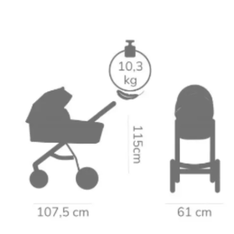 Carucior 2 in 1 Tutis Mio 3+ Sage 039 din piele, sezut reversibil, amortizoare duble, maner reglabil, accesorii incluse - 2