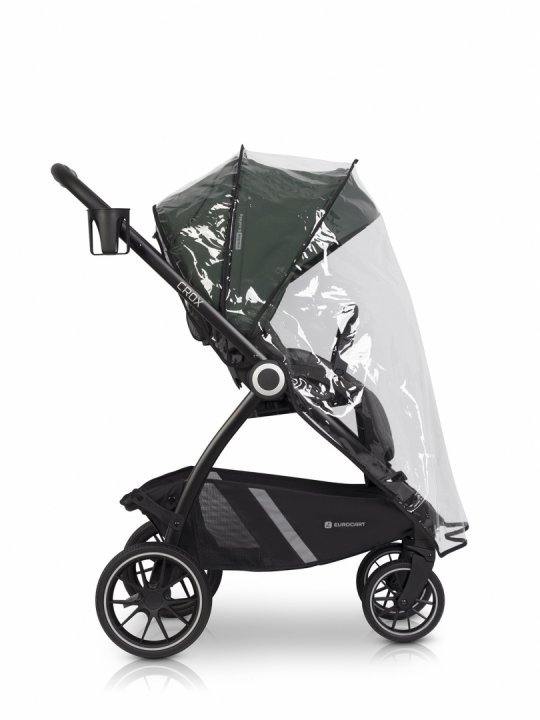 Carucior 2 in 1 pentru copii Euro-Cart Crox, compus din doua piese distincte, cadrul de aluminiu, Roti mari, Scaun reversibil, capotina si husa de picioruse, cu Geanta si accesorii incluse, pana la 22 kg, Jungle