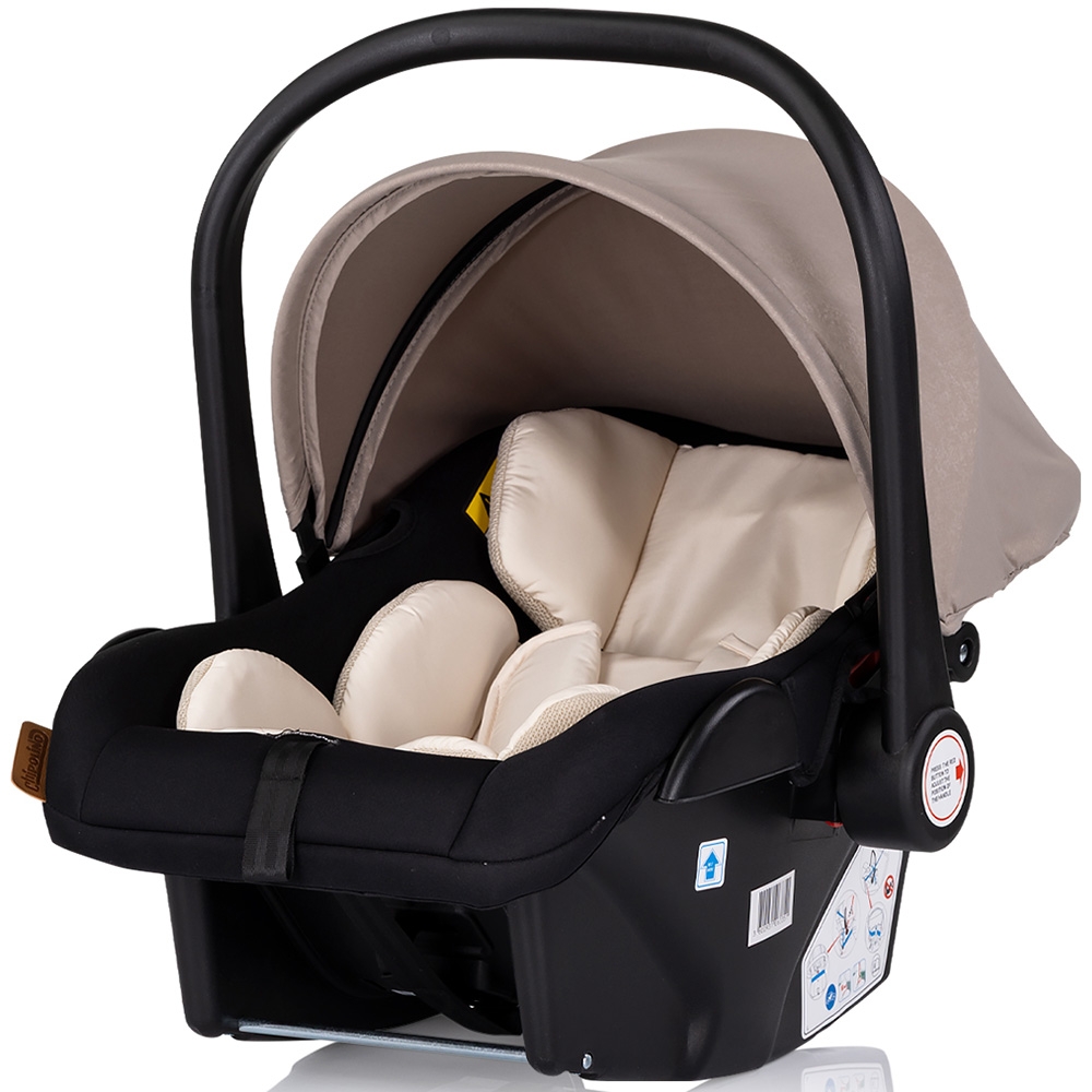 Carucior pentru copii Chipolino Amore Tiramisu 3 in 1 transformabil, cu suspensii, spatar reglabil, husa de picioare, gentuta si suport pahar - 3
