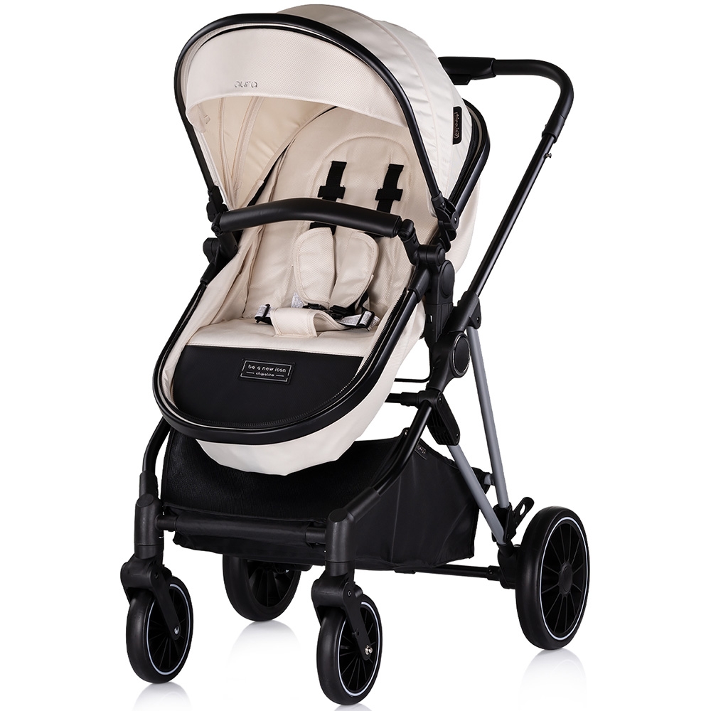 Carucior pentru copii Chipolino Aura 3 in 1 biscotta tranformabil, spatar reglabil, Suspensii, Maner reglabil, accesorii incluse - 10