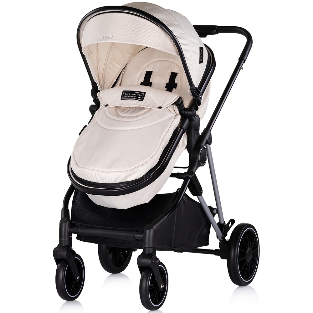 Carucior pentru copii Chipolino Aura 3 in 1 biscotta tranformabil, spatar reglabil, Suspensii, Maner reglabil, accesorii incluse - 11