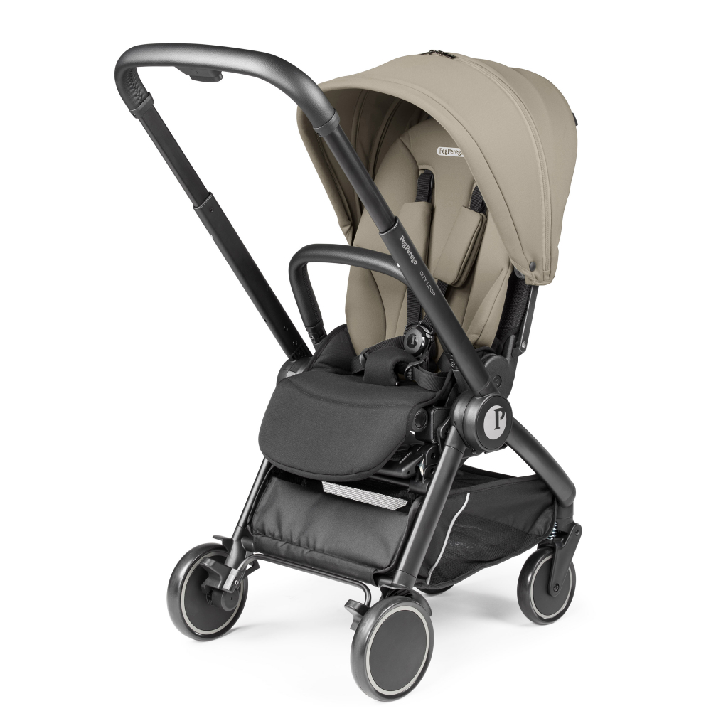 Carucior pentru copii Peg Perego City Loop Vanilla Blend, 0-22 kg, reversibil, spatar reglabil, suspensii