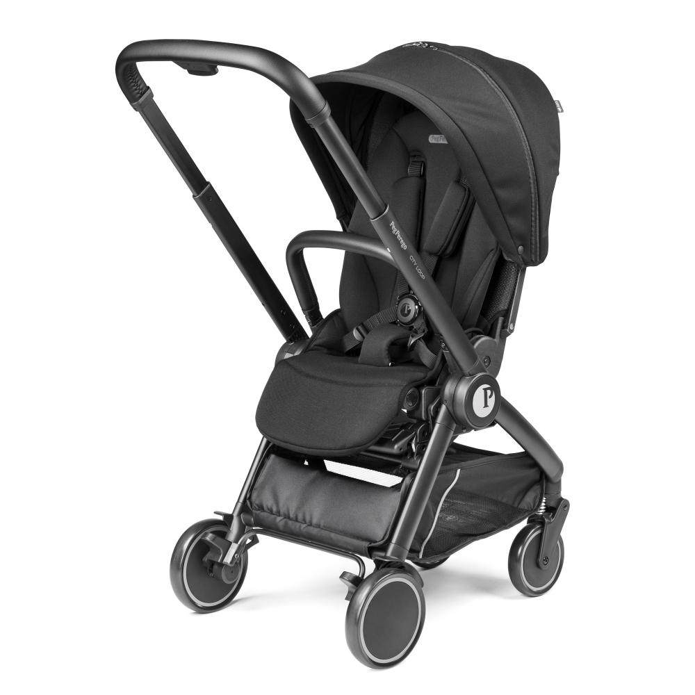 Carucior pentru copii Peg Perego City Loop True Black, 0-22 kg, reversibil, spatar reglabil, suspensii - 6