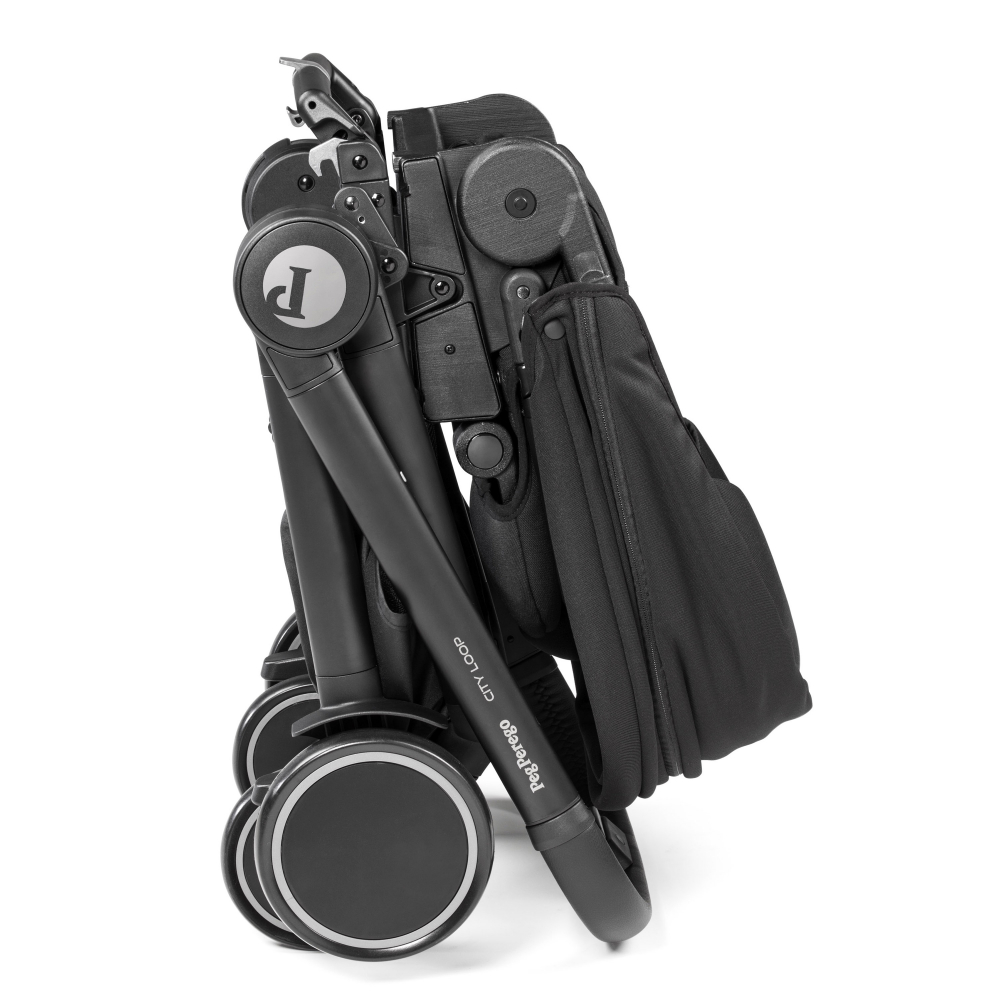 Carucior pentru copii Peg Perego City Loop True Black, 0-22 kg, reversibil, spatar reglabil, suspensii - 1