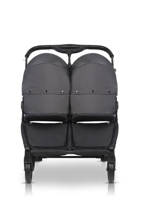 Carucior pentru gemeni 2 in 1 Euro Cart Doblo Iron, cu Landouri, pliabil, cu suspensii, spatar reglabil, copertina reglabila si accesorii incluse, greutate maxim admisa 22 kg - 2