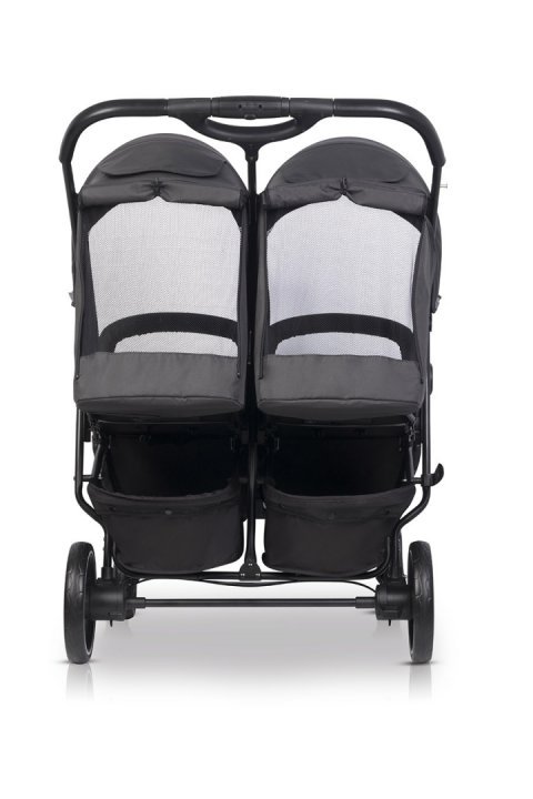 Carucior pentru gemeni 2 in 1 Euro Cart Doblo Iron, cu Landouri, pliabil, cu suspensii, spatar reglabil, copertina reglabila si accesorii incluse, greutate maxim admisa 22 kg - 3