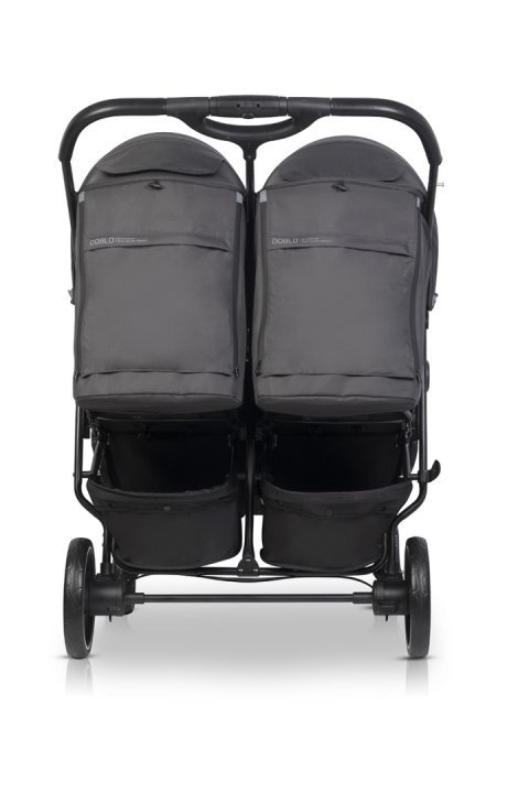 Carucior pentru gemeni 2 in 1 Euro Cart Doblo Iron, cu Landouri, pliabil, cu suspensii, spatar reglabil, copertina reglabila si accesorii incluse, greutate maxim admisa 22 kg - 4