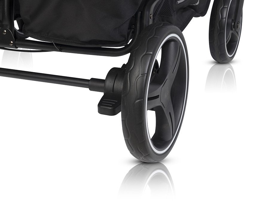 Carucior pentru gemeni 2 in 1 Euro Cart Doblo Iron, cu Landouri, pliabil, cu suspensii, spatar reglabil, copertina reglabila si accesorii incluse, greutate maxim admisa 22 kg - 5