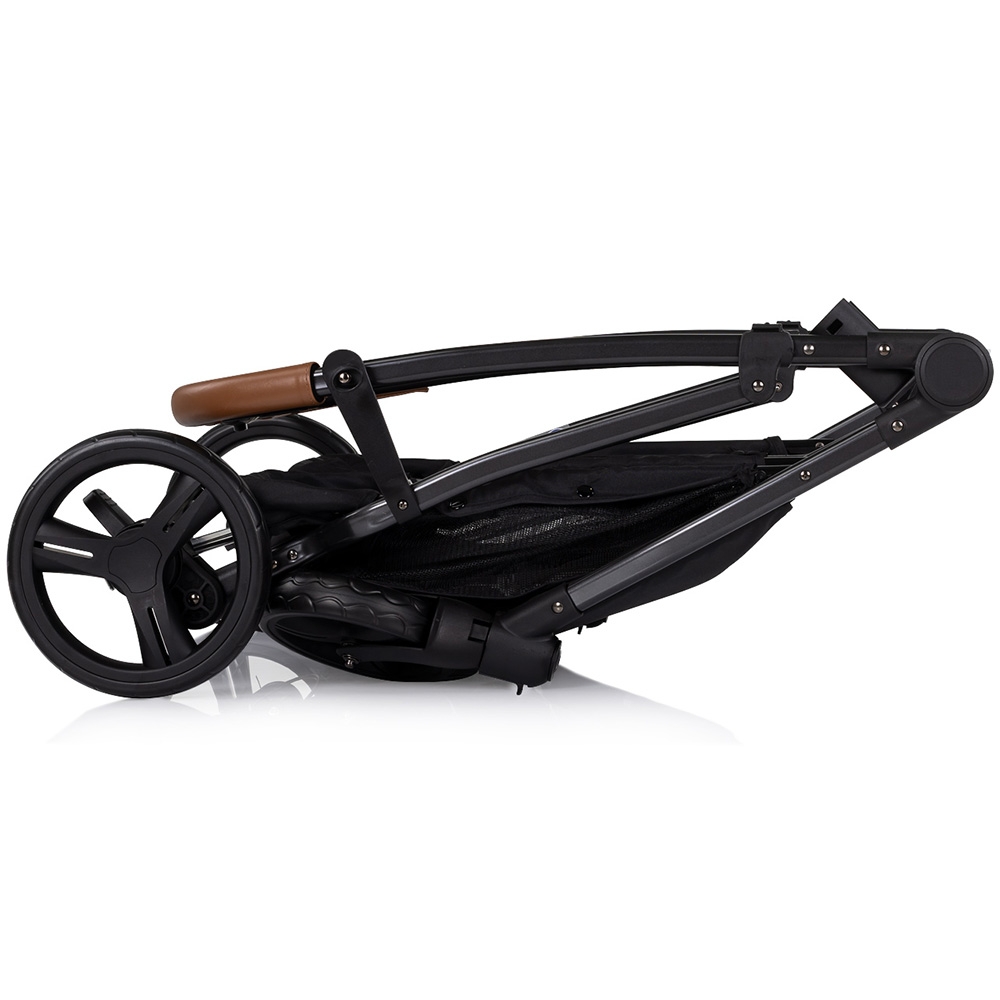 Carucior gemeni Chipolino Duo Smart 3 in 1 biscotta, Cadru aluminiu, pliere compacta, Suspensii si frana, Spartar reglabil, accesorii incluse - 2