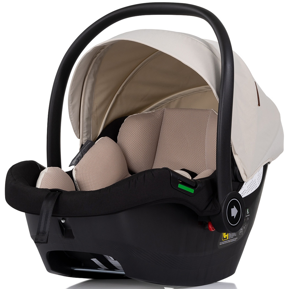 Carucior gemeni Chipolino Duo Smart 3 in 1 biscotta, Cadru aluminiu, pliere compacta, Suspensii si frana, Spartar reglabil, accesorii incluse - 6