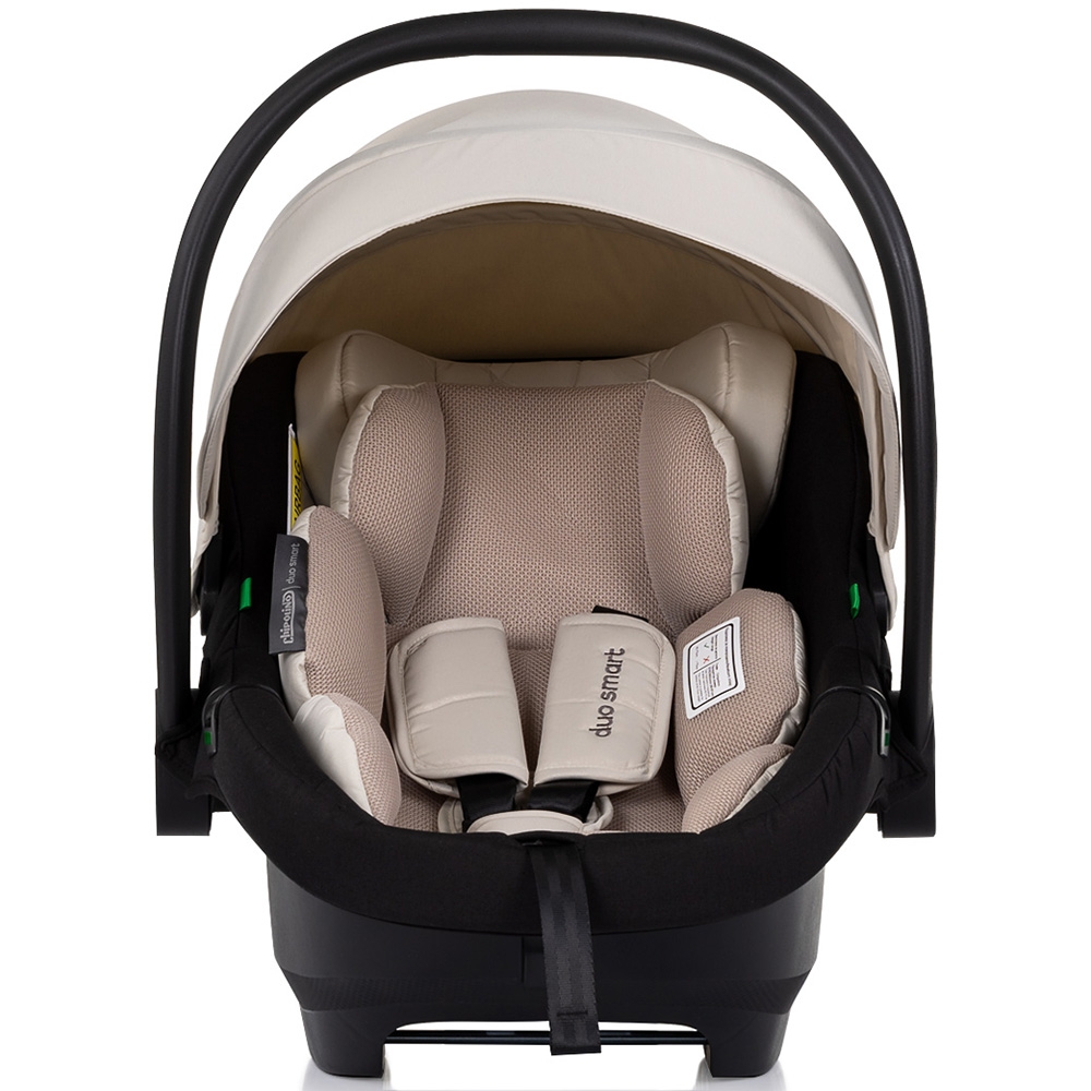 Carucior gemeni Chipolino Duo Smart 3 in 1 biscotta, Cadru aluminiu, pliere compacta, Suspensii si frana, Spartar reglabil, accesorii incluse - 8