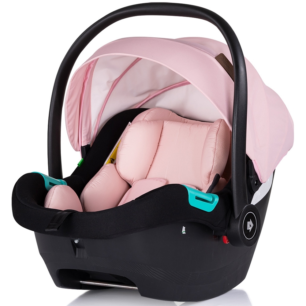 Carucior gemeni Chipolino Duo Smart 3 in 1 pink marshmallow, Cadru aluminiu, pliere compacta, Suspensii si frana, Spartar reglabil, accesorii incluse - 6