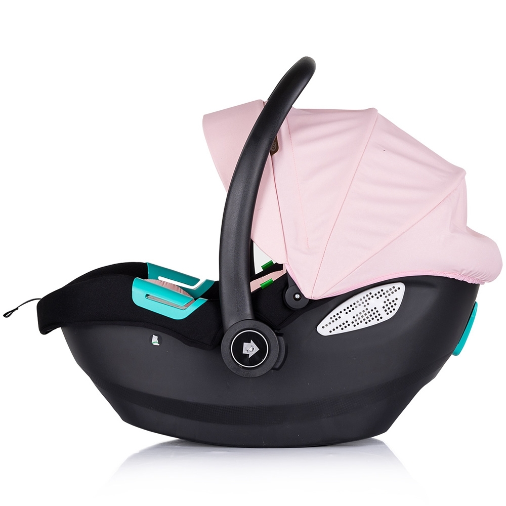 Carucior gemeni Chipolino Duo Smart 3 in 1 pink marshmallow, Cadru aluminiu, pliere compacta, Suspensii si frana, Spartar reglabil, accesorii incluse - 7