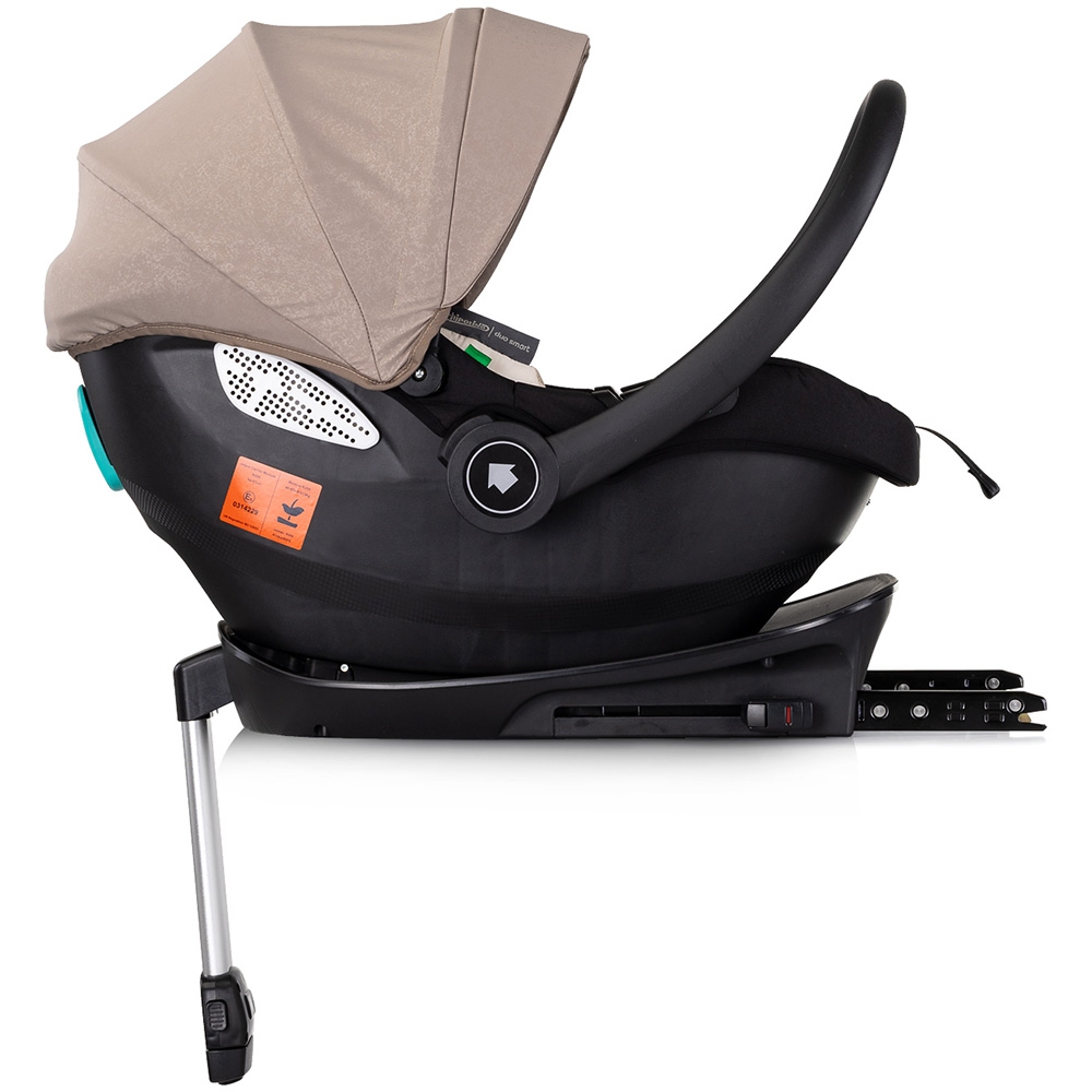 Carucior gemeni Chipolino Duo Smart 3 in 1 tiramisu, Cadru aluminiu, pliere compacta, Suspensii si frana, Spartar reglabil, accesorii incluse - 10