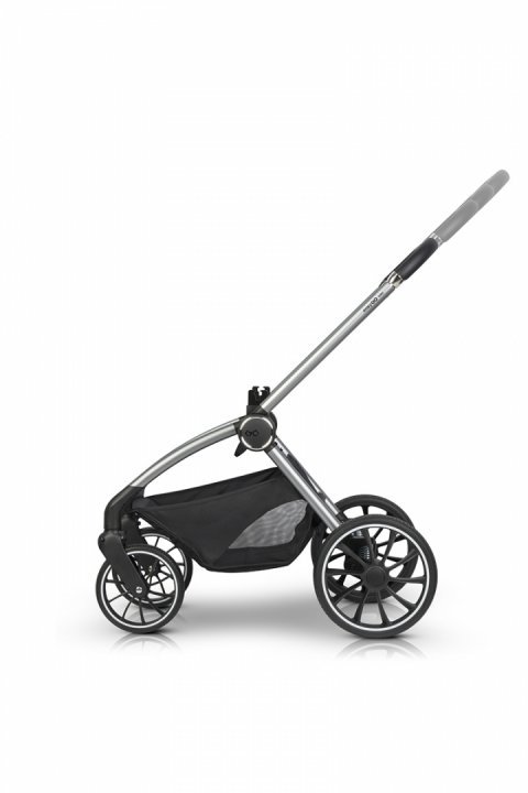 Carucior pentru copii 2 in 1 Easy Go Giro, pana la 22 kg, cu landou 80 cm, Maner telescopic, copertina XXL, pliere tip pendul, cadru ultra-usor din aluminiu, accesorii incluse,Savana Beige - 3