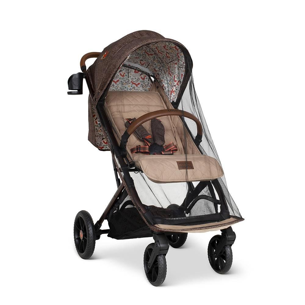 Carucior pentru copii Cosatto Woosh Trail Foxford Hall 0-25 kg, Sistem Troller, Material Ecologic, Suport pahar, Husa de ploaie - 6