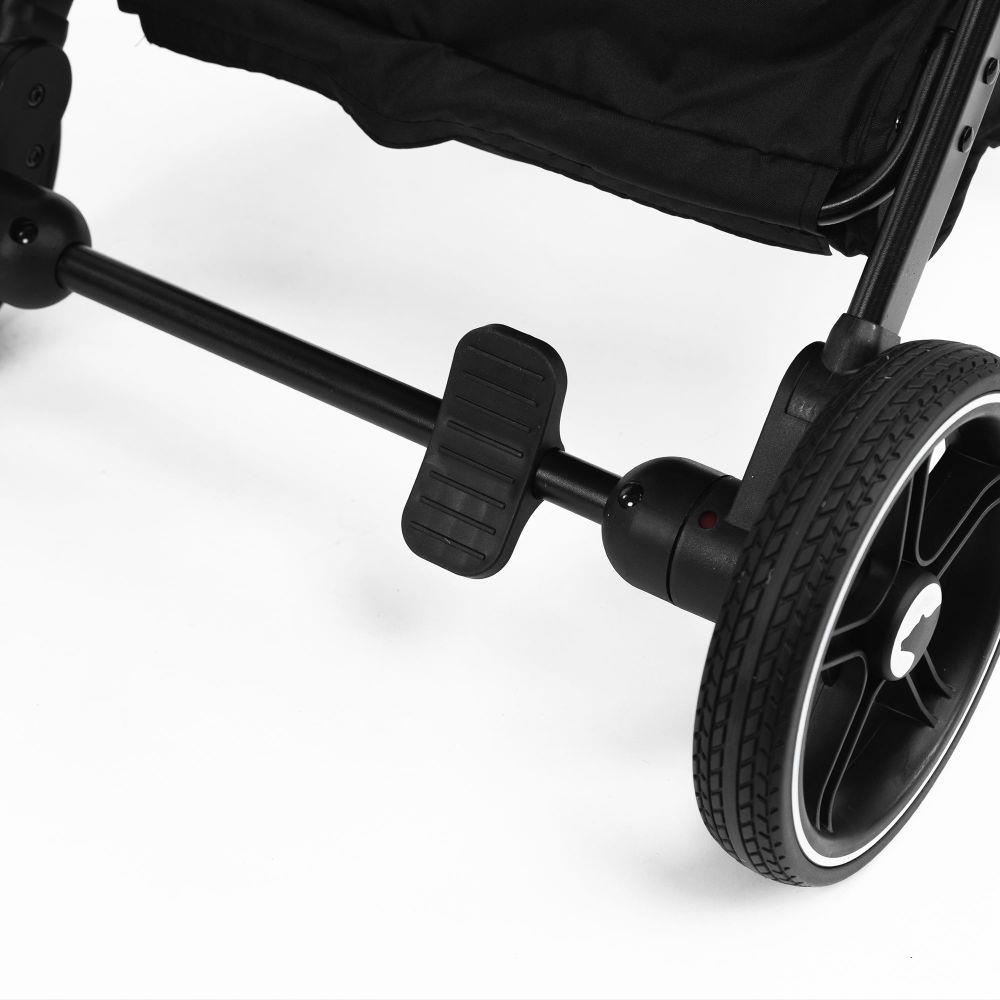 Carucior pentru copii, Kidnort Fjallrav Albastru, cu pliere compacta, suspensie integrala, spatar si viziera reglabile, pana la 22 kg, accesorii incluse, suport pentru pahar, husa transport - 3