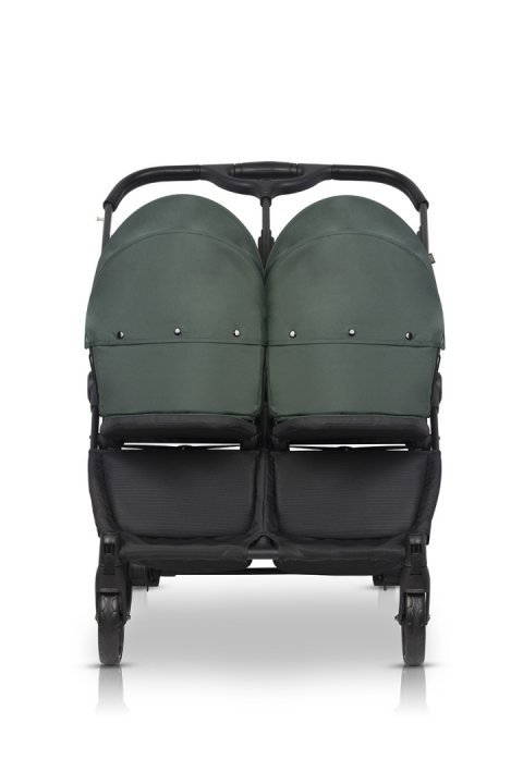 Carucior pentru gemeni 2 in 1, Euro Cart Doblo Jungle, cu Landouri, pliabil, cu suspensii, spatar reglabil, copertina reglabila si accesorii incluse, greutate maxim admisa 22 kg - 1