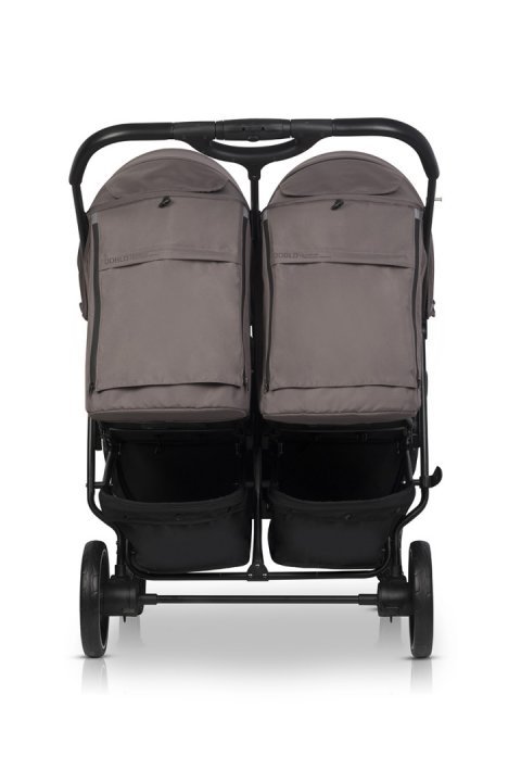 Carucior pentru gemeni 2 in 1, Euro Cart Doblo Taupe, cu Landouri, pliabil, cu suspensii, spatar reglabil, copertina reglabila si accesorii incluse, greutate maxim admisa 22 kg - 3
