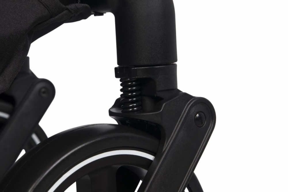 Carucior pentru gemeni EasyGo Echo, ultrapliabil, cu suspensii, spatar si suport picioare reglabile, usor si manevrabil, omologat EN1888, accesorii incluse, Cloud Gray - 1