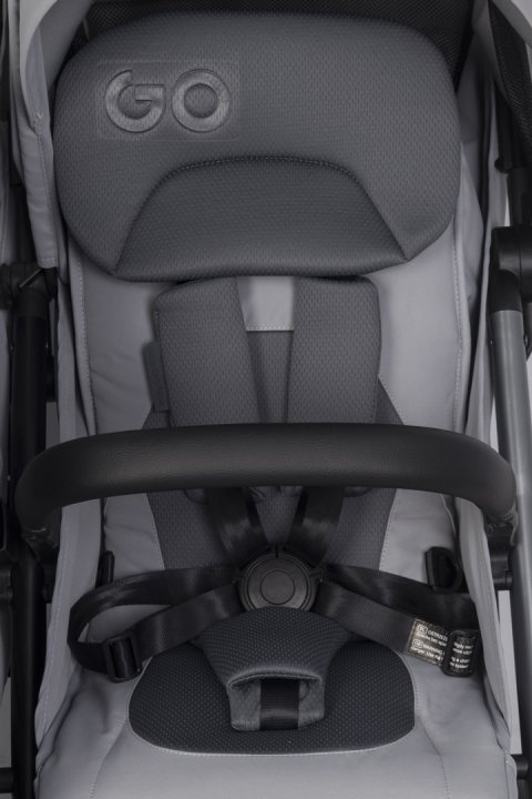 Carucior pentru gemeni EasyGo Echo, ultrapliabil, cu suspensii, spatar si suport picioare reglabile, usor si manevrabil, omologat EN1888, accesorii incluse, Cloud Gray - 4