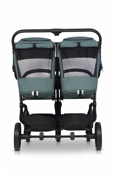 Carucior pentru gemeni EasyGo Echo, ultrapliabil, cu suspensii, spatar si suport picioare reglabile, usor si manevrabil, omologat EN1888, accesorii incluse, Sage Green - 1