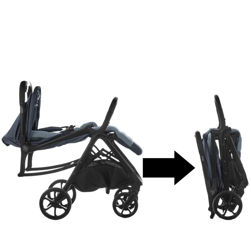 Carucior sport Be Cool Strike Be Azure cu pliere automata, roti cu suspensii, spatar reglabil - 5