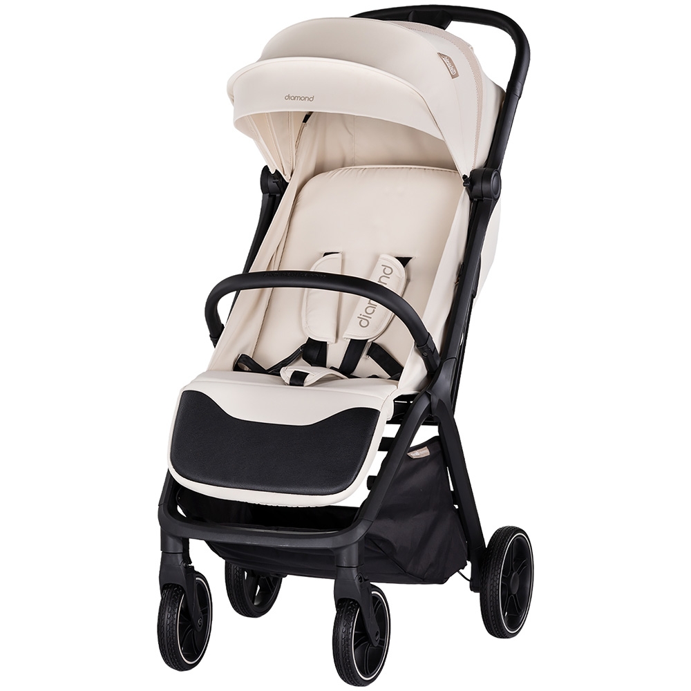 Carucior pentru copii Chipolino Diamond biscotta, Cadru aluminiu, Spatar reglabil, suport picioare reglabil, Suspensii, greutate suportata 22 kg - 3