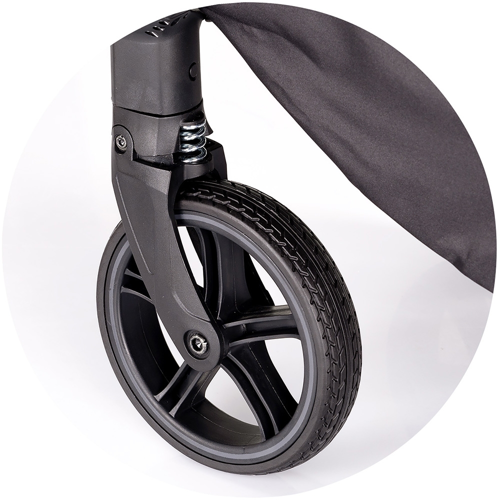 Carucior pentru copii Chipolino Diamond cloud grey, Cadru aluminiu, Spatar reglabil, suport picioare reglabil, Suspensii, greutate suportata 22 kg - 4