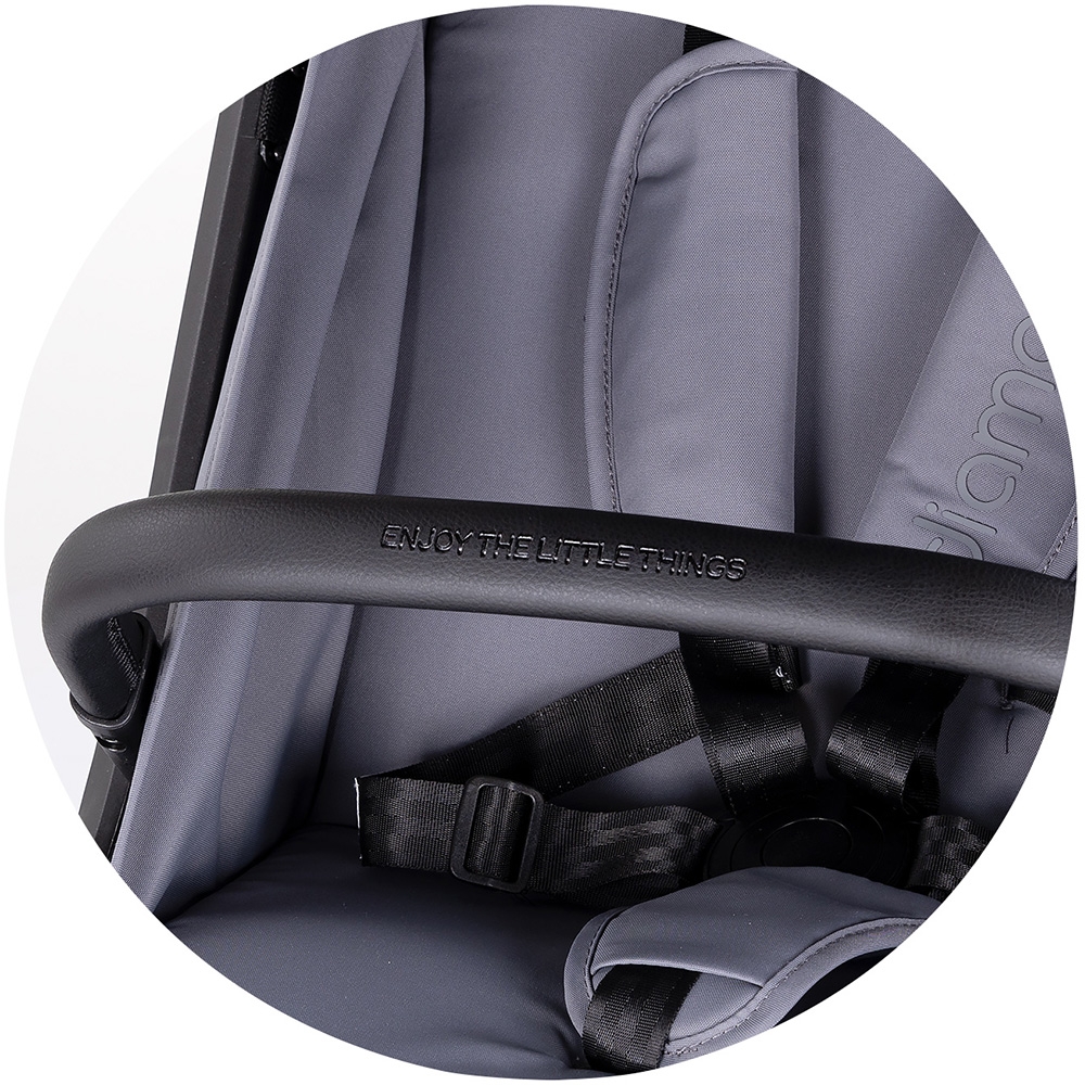 Carucior pentru copii Chipolino Diamond cloud grey, Cadru aluminiu, Spatar reglabil, suport picioare reglabil, Suspensii, greutate suportata 22 kg - 8
