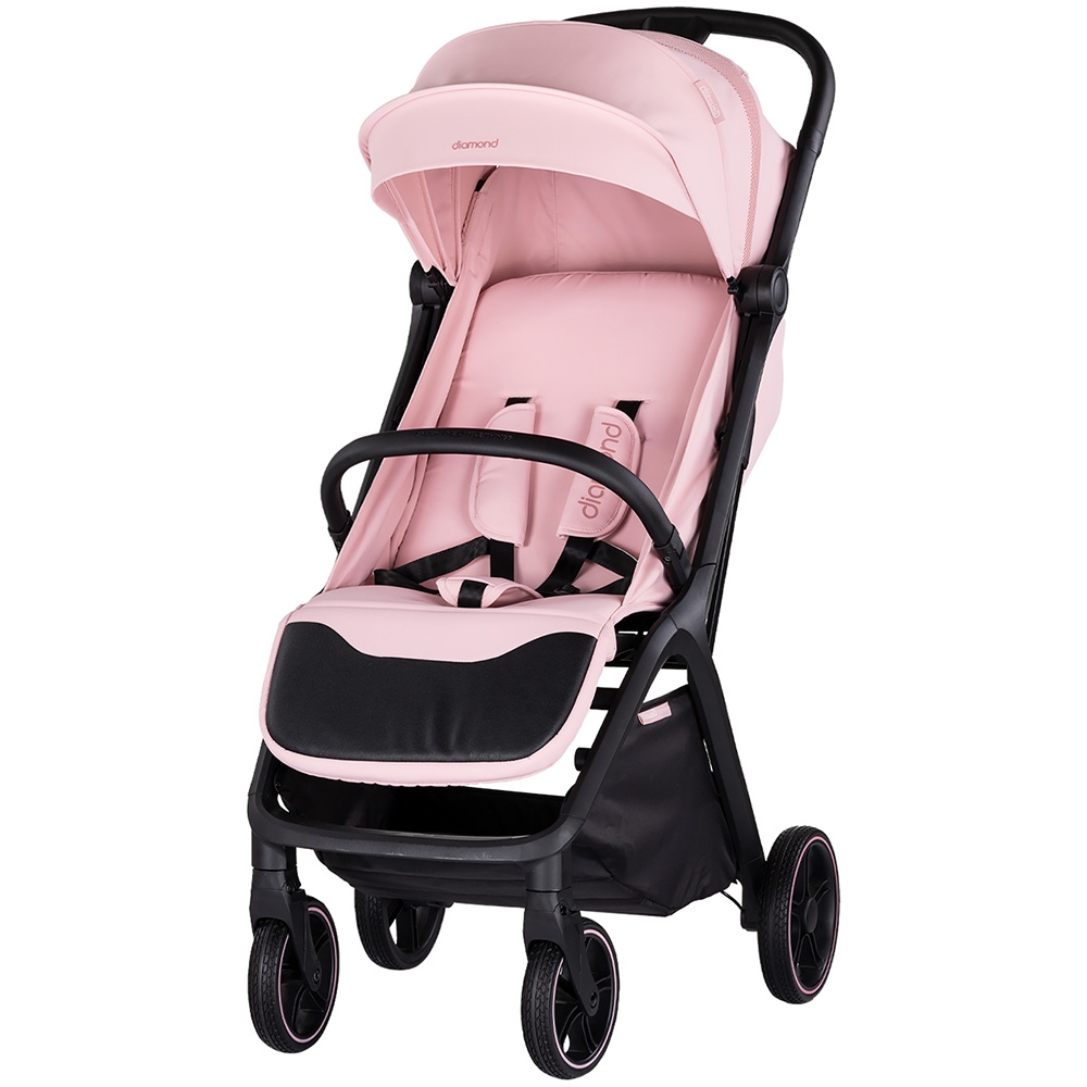 Carucior pentru copii Chipolino Diamond pink marshmallow, Cadru aluminiu, Spatar reglabil, suport picioare reglabil, Suspensii, greutate suportata 22 kg - 3
